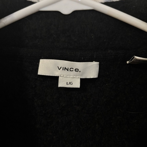 NWOT Vince Merino Wool, Alpaca Black Oversize Sweater Knit Coat, Size L - Picture 6 of 9